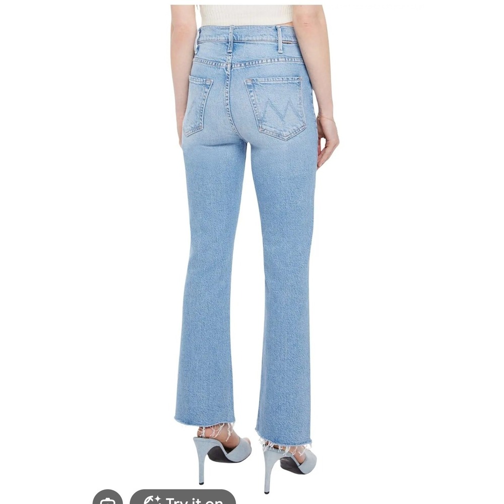 MOTHER Size 25 The Hustler Ankle Fray Jeans Drinking By The Pool Stretch Relaxed